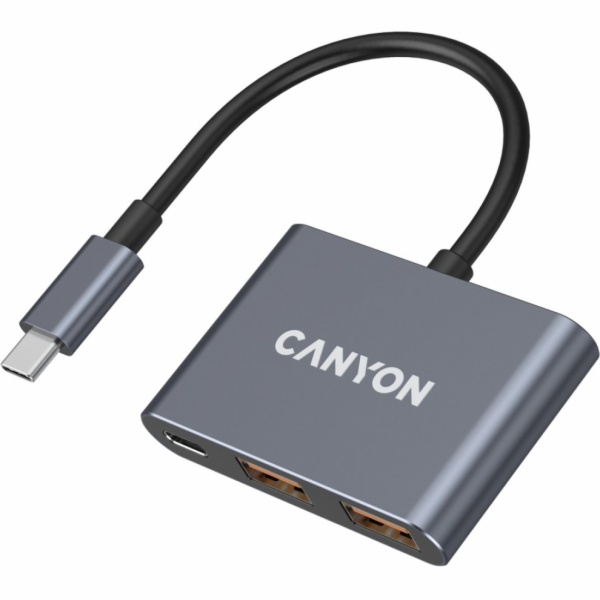Canyon hub DS-3 3v1 USB-C tmavě šedý