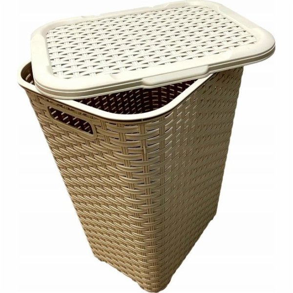 Katex Koš na prádlo.RATAN 60l-béžový 435x337x602 mm