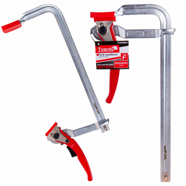 Tvardy Kovaná ráčna svěrka typ F 250x100mm (20)