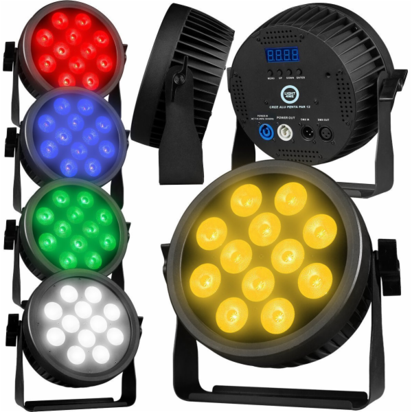 LIGHT4ME CREE ALU PENTA PAR 12 PAR bodové světelné efekty...