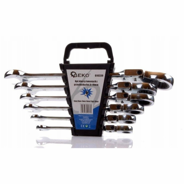 Geko Sada skládacích ráčnových klíčů 8-19 mm 6 ks (20)