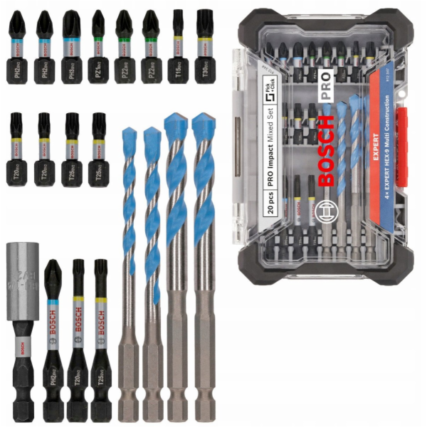 Bosch PRO smíšená sada vrtáků a bitů