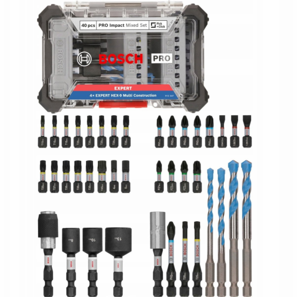 Bosch PRO smíšená sada vrtáků a bitů