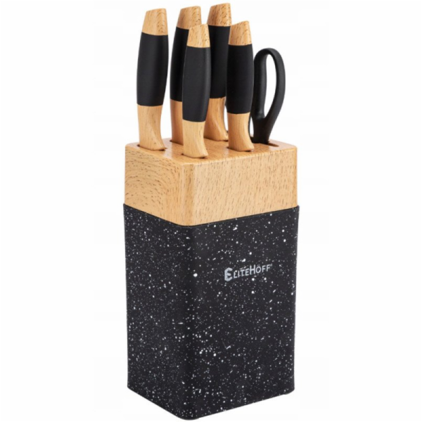 Elitehoff SADA KUCHYŇSKÝCH NŮŽŮ VE STOJANKU S BROUSKEM E-...