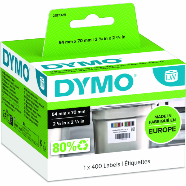Dymo&nbsp;2187329&nbsp;&nbsp;papírové&nbsp;štítky&nbsp;bílé&nbsp;&nbsp;70mm