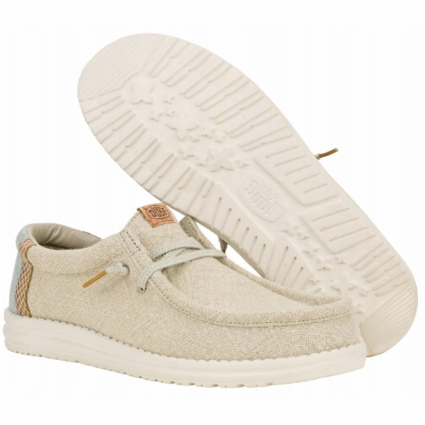 HEY DUDE Wally Jute 43085-1UH Béžová 44