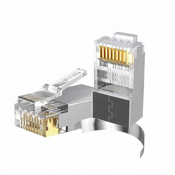 Unitek Průchozí modulární zástrčka RJ45 Cat. 7, 50 ks. OT...