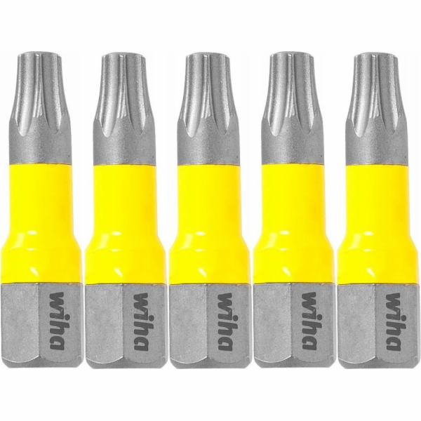 UN SADA BITŮ 25 MM 1/4'' T25 V KAZETE, 5 KS.