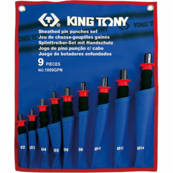 King Tony SADA JEHLOVÝCH DĚLOVAČŮ S GUMOVOU RUKOJEŤÍ 9díl...