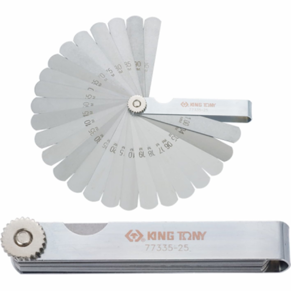 King Tony měřidla 25 ks 0,04 - 1,00 mm 13x85 mm King Tony