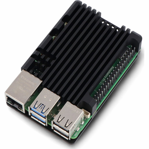 JustPi Pouzdro justPi pro Raspberry Pi 5 - hliníkové - černé