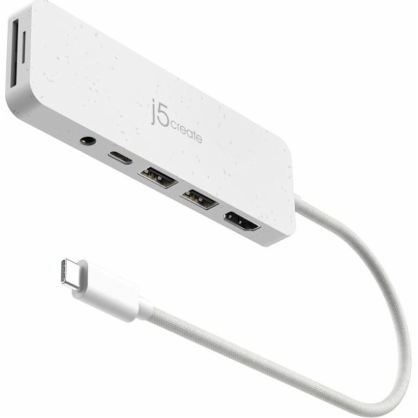 j5create EKOLOGICKY PŘÍSTŘELIVÝ VÍCEPORTOVÝ USB ADAPTÉR U...