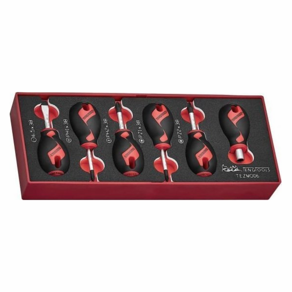 Teng Tools Sada krátkých šroubováků TEZMD06, 6 kusů (1 sada)
