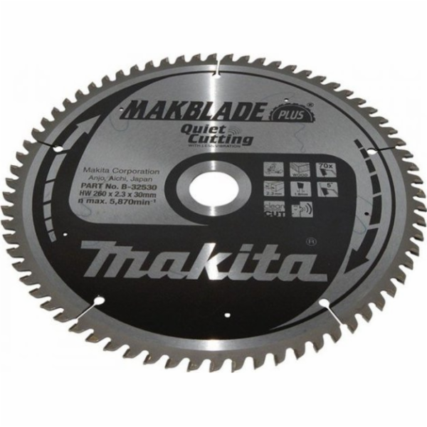 Makita MAKBLADE ŘEZNÝ KOTOUČ 260*30MM 70Z