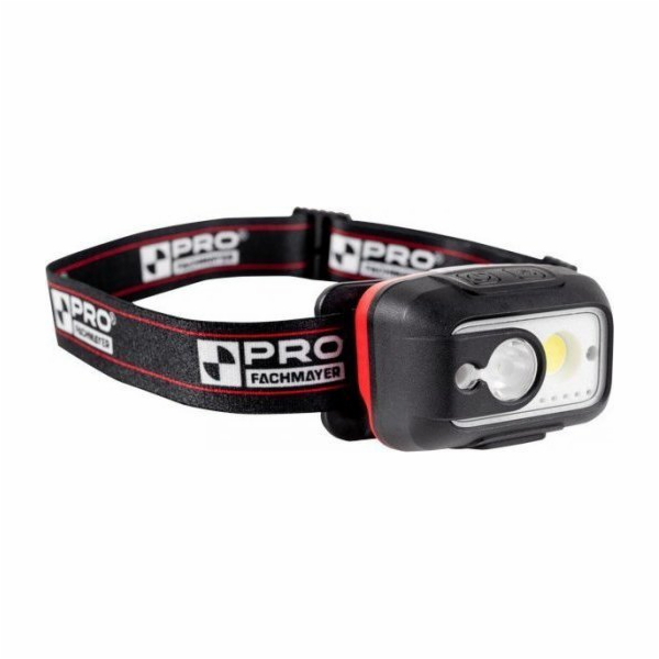 PRO LED ČELOVÁ SVÍTILNA S DOBÍJECÍ BATERII 450LM (1 KS)