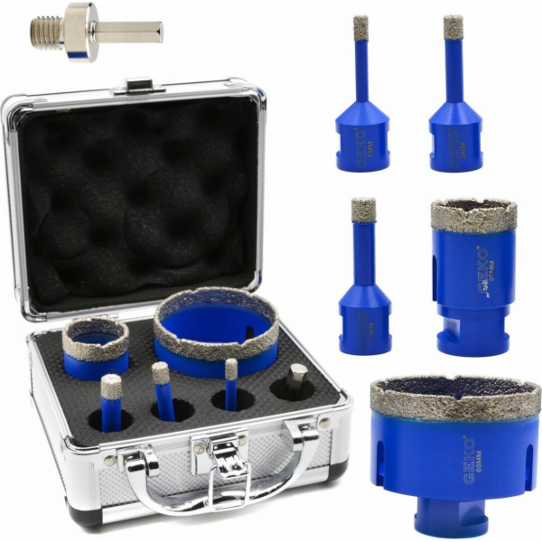 Geko Sada diamantových děrových pil 6-68 mm, 6dílná (10)