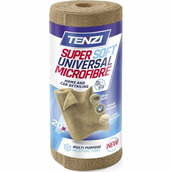 Tenzi A? Mikrovláknové utěrky 35*35 cm na roli, šedé, 20 ks