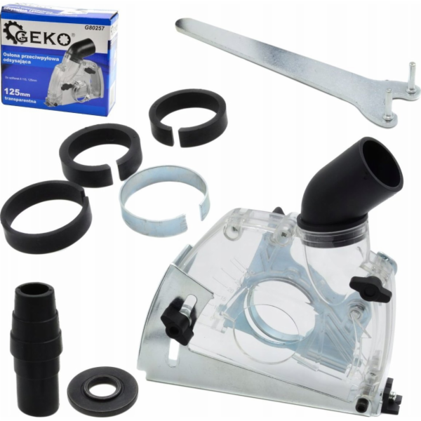 Geko Kryt odsávání prachu 125 mm průhledný (20)