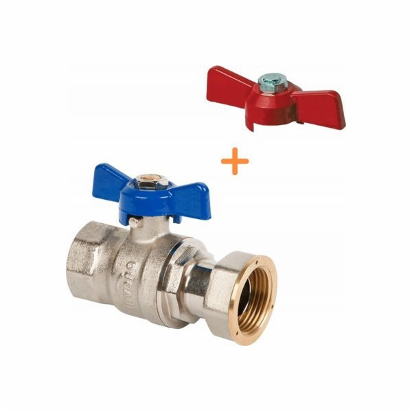 UN KULOVÝ VENTIL PŘÍMÝ SE ŠROUBEM, N/C, S MOTÝLOVÝM KLOUP...