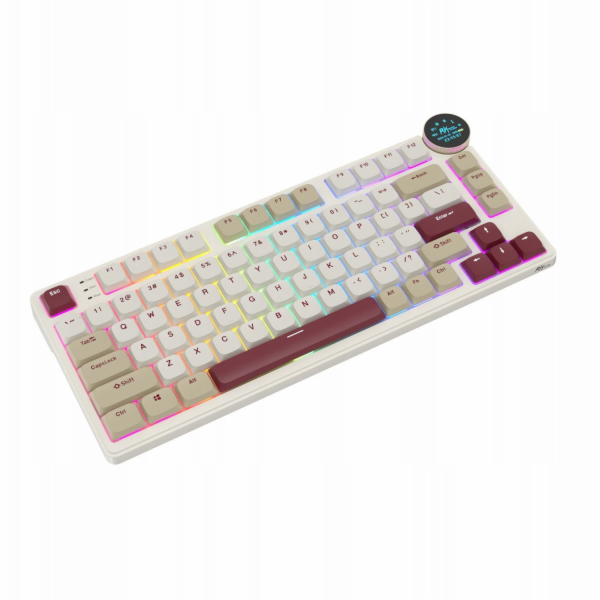 Royal&nbsp;Kludge&nbsp;Herní&nbsp;klávesnice&nbsp;RK&nbsp;N80&nbsp;Rosy&nbsp;Clouds&nbsp;s&nbsp;hnědým...