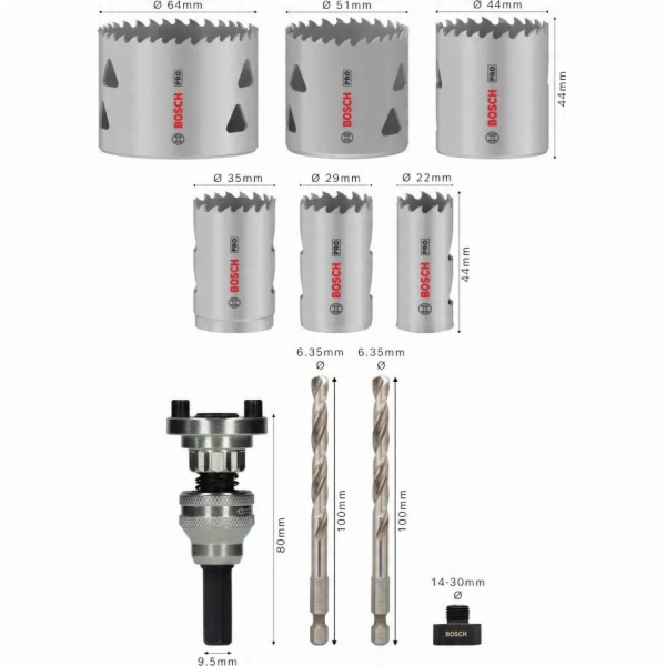 Bosch SADA PILY T MM B 10P Sada
