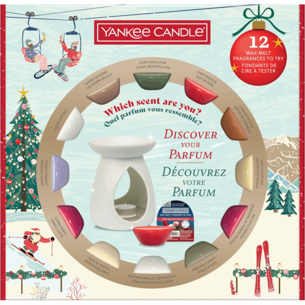 Yankee Candle Apres Ski Set: Hořák + 12 voskových tavenin
