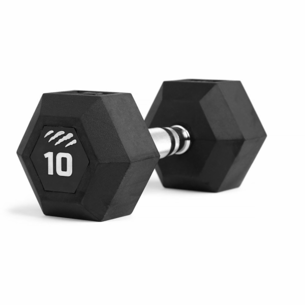 Tiguar Pogumovaná činka HEX 10 kg | silový, funkční, cros...