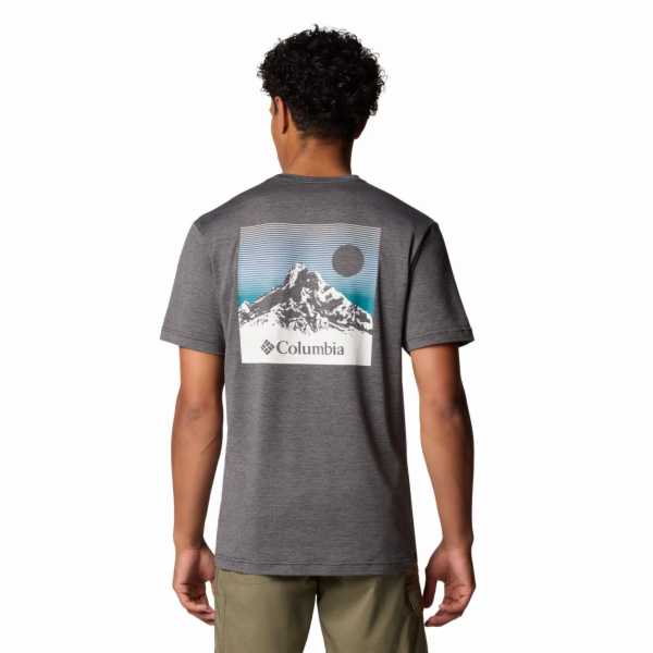 Columbia Tričko Kwick Hike Back Graphic SS 2071754014 Čer...