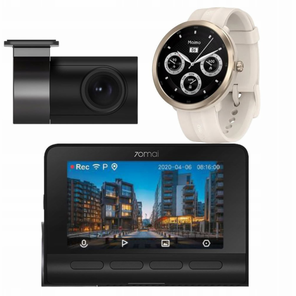 70mai A800S-1 + RC06 4K videorekordér + hodinky Maimo WT2...