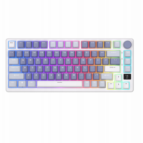 Royal Kludge Herní klávesnice RK-M75 Ocean Blue s hnědými...