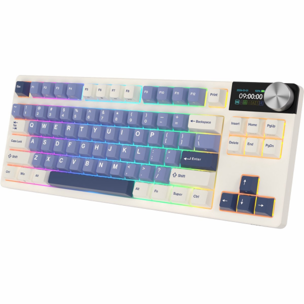 Royal Kludge Herní klávesnice RK S85 White Night, béžové ...