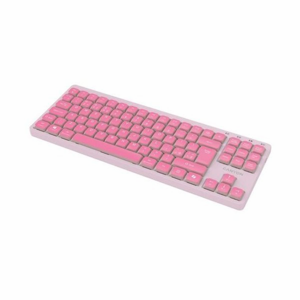 Canyon Klávesnice OnType 10 Low Profile EN Wired Pink