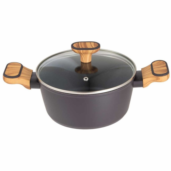 Bergner BG-56036 HRNEC NA DŘEVĚNÉ UHLÍ S VÍČKEM 20 CM