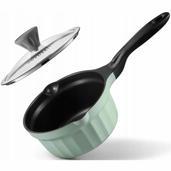 Mellow Yellow BUYDEEM Smaltovaný hrnec se skleněnou pokli...