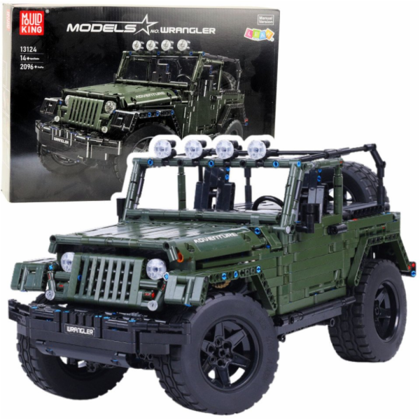 LeanToys Stavební kostky Terénní auto Zelené khaki 2078 d...