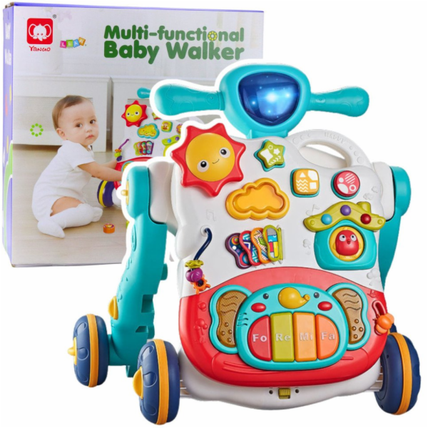 LeanToys Interaktivní vzdělávací stůl s odrážedlem 3v1, m...