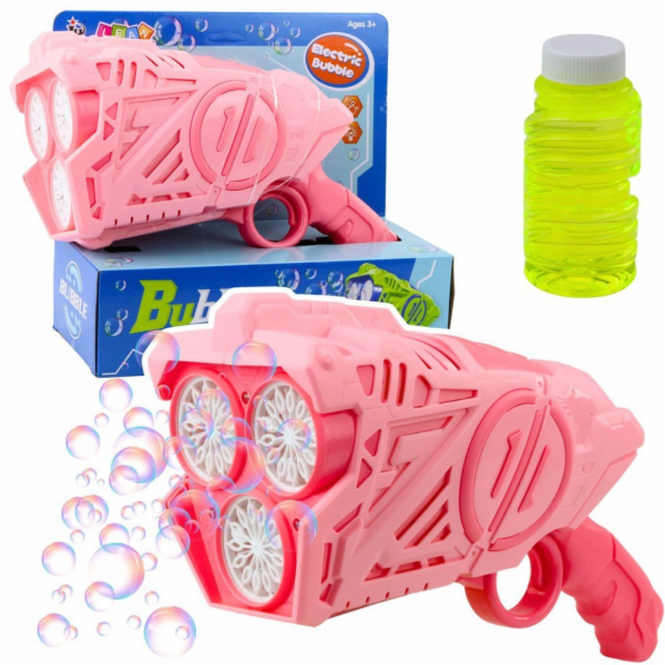 LeanToys Bublinková pistole na baterie LED mýdlové světlo