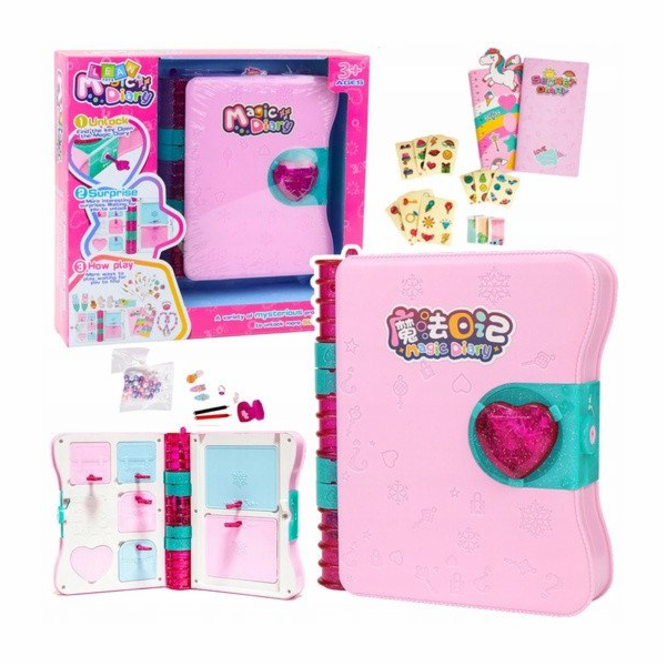 LeanToys Tajný deník s visacím zámkem, zápisník, skříňka,...