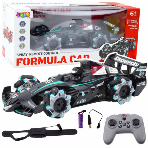 LeanToys RC sportovní auto s kouřovým efektem 2.4G černé ...