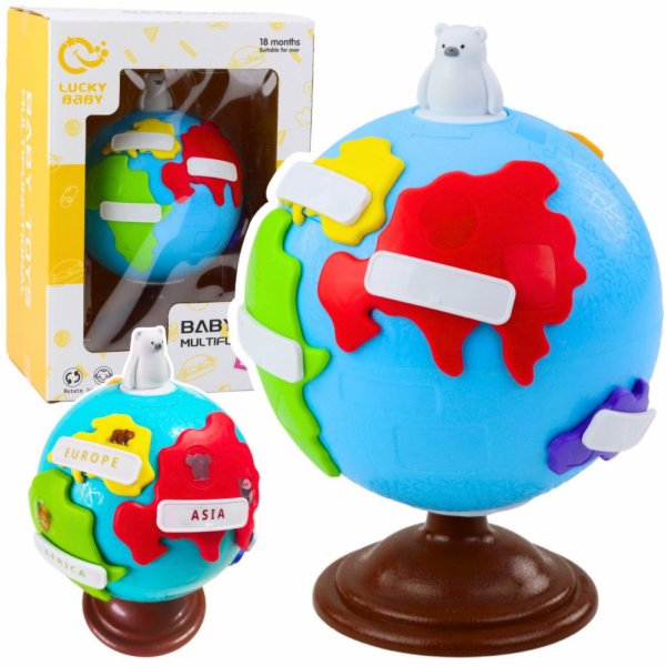 LeanToys Interaktivní vzdělávací glóbus pro batolata - Ko...