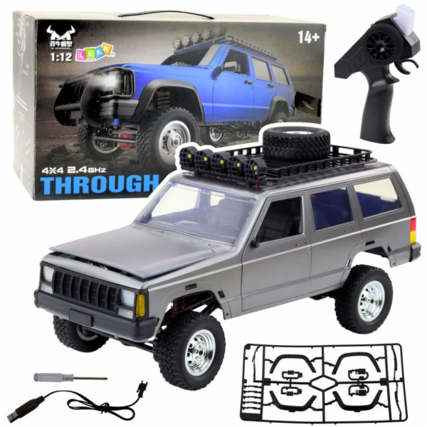 LeanToys MN78 Dálkově ovládané terénní vozidlo 4x4 stříbr...
