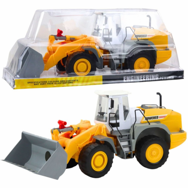 LeanToys Velký bagr s pohyblivou šedožlutou lopatou