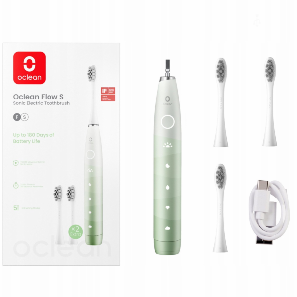 Oclean Elektrický zubní kartáček Flow S zelený