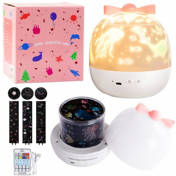 LeanToys Hvězdný projektor pro noční světlo pro děti se 6...