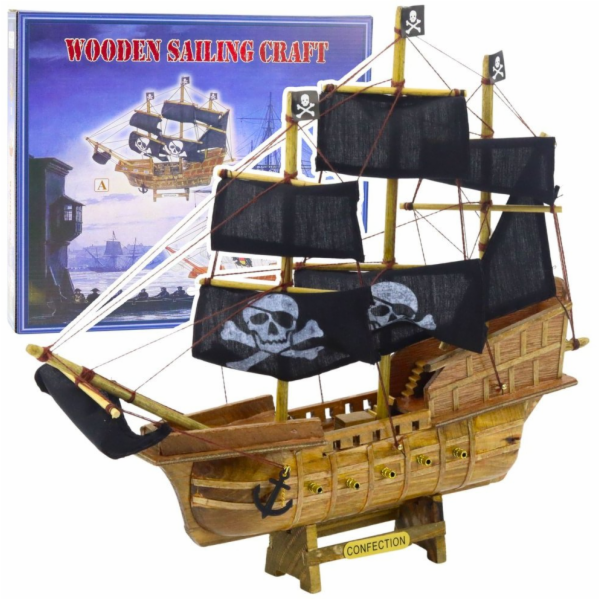 LeanToys Sběratelský model dekorativní pirátské plachetni...