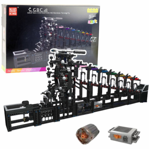 LeanToys Stavební kostky Kuličková dráha s elektromotorem...