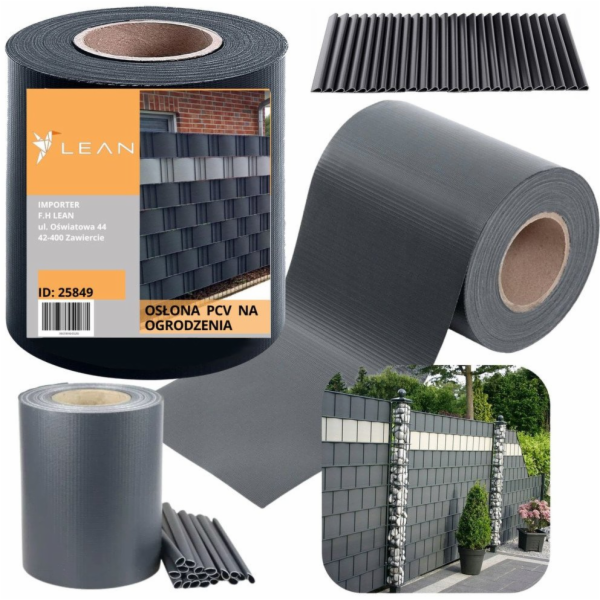 Lean Páska na plot s UV ochranou, 20 klipů, šedá, 450 g/m...