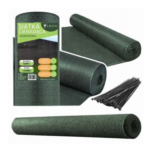 Lean Stínící síť na plot, maskovací plot, zelená 1,5 m 50...