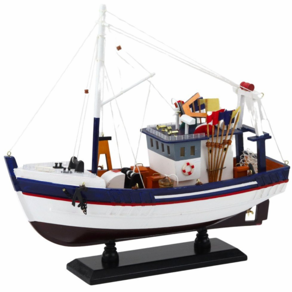 LeanToys Sběratelský dekorativní model rybářského člunu s...