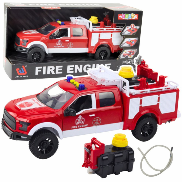 LeanToys Hasičský vůz, hašení požárů, vodní světla, zvuky...
